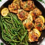 Cowboy Butter Chicken Thighs and Green Beans Skillet Recipe