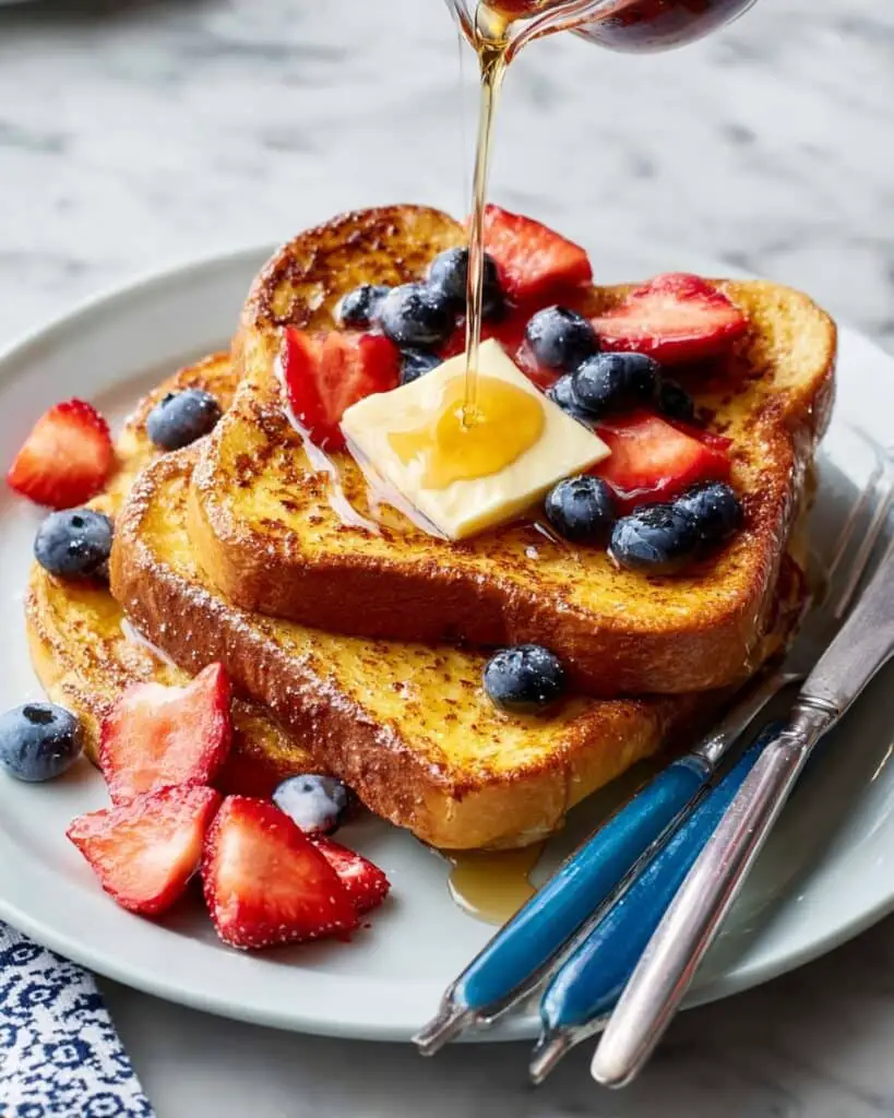 Decadent French Toast with Vanilla, Cinnamon, and Maple Syrup Recipe