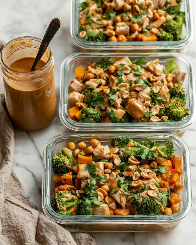 Thai-Inspired Chicken Sweet Potato Peanut Bowl Recipe