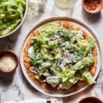 Viral Chicken Crust Caesar Salad Pizza Recipe