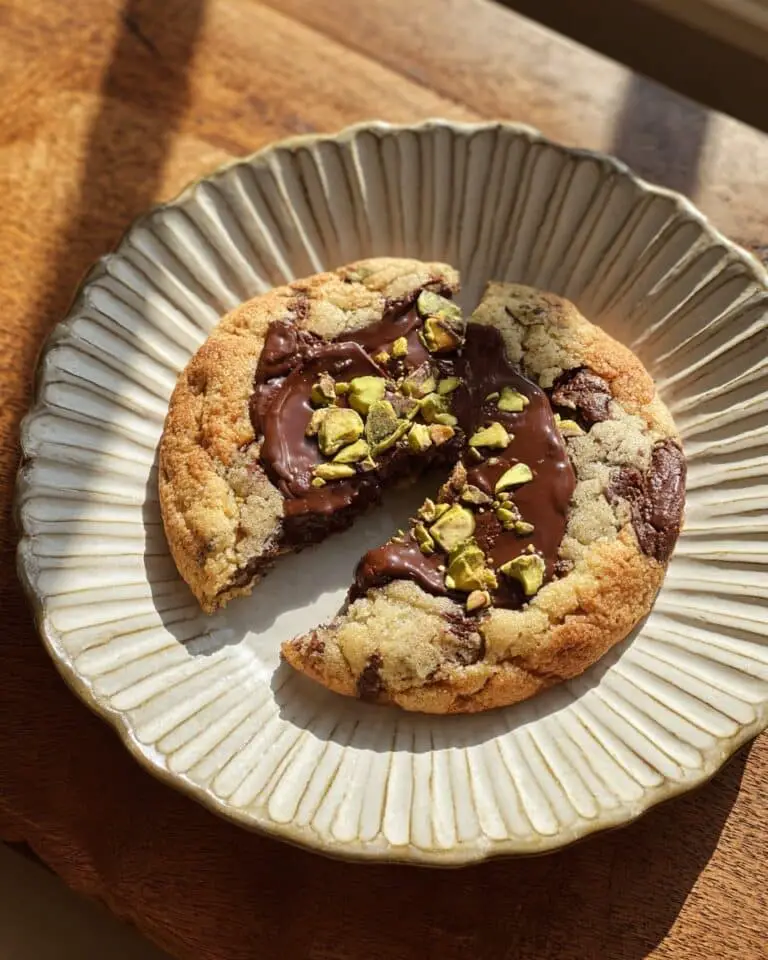 Single Serve Pistachio Cream Chocolate Chip Cookie Recipe