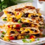 Cheddar and Monterey Jack Veggie Quesadilla Recipe
