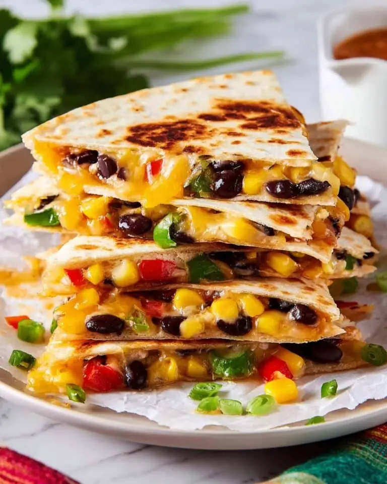 Cheddar and Monterey Jack Veggie Quesadilla Recipe