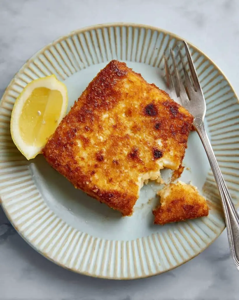 Fried Feta Cheese Saganaki Recipe