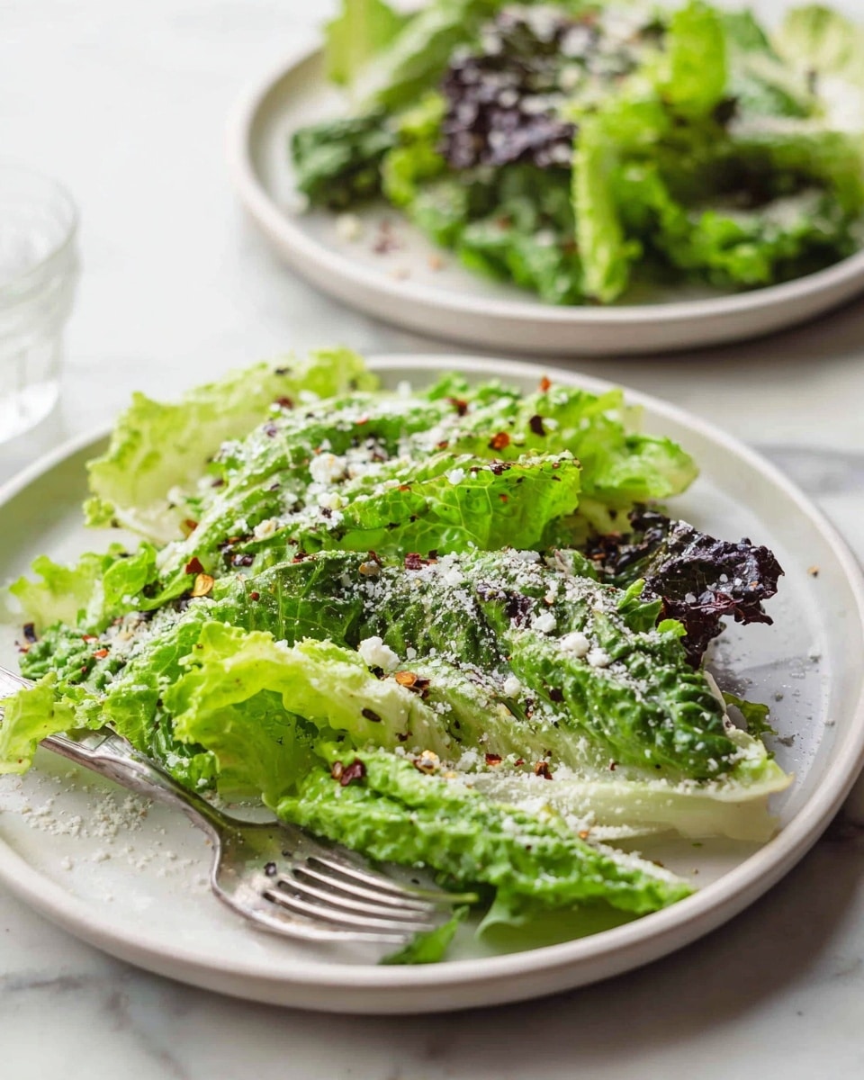 Lemon Parmesan Lettuce Salad Recipe