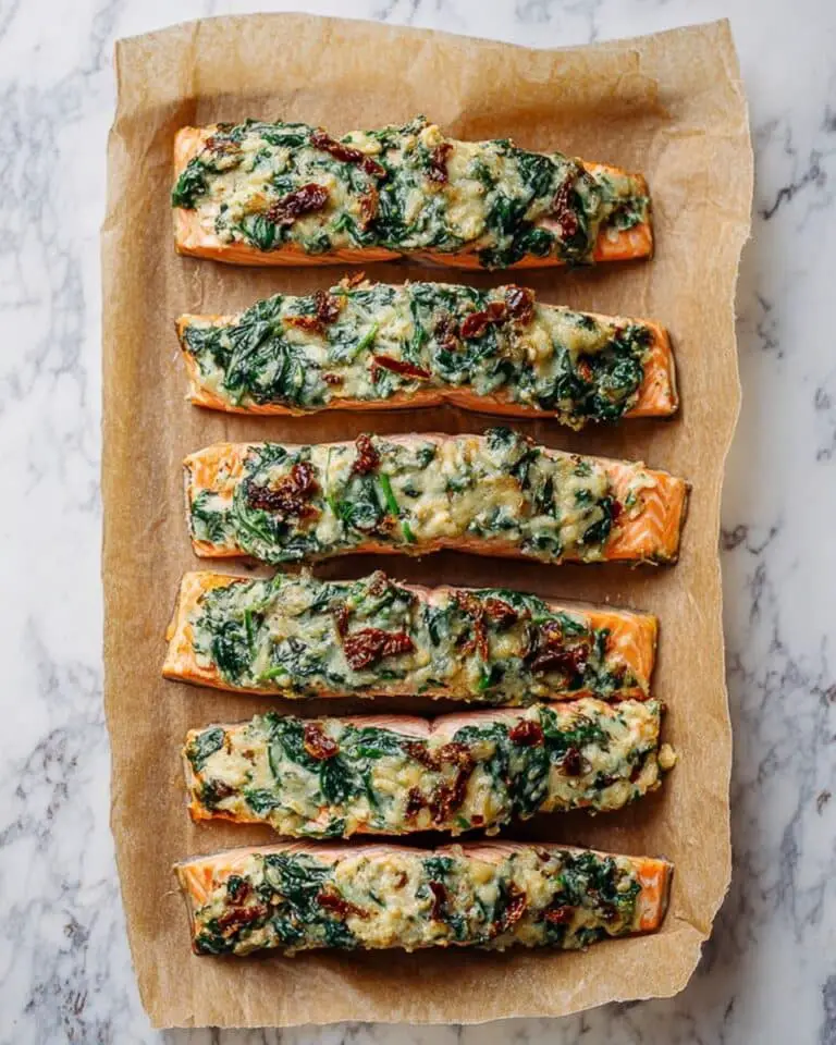 Quick-Baked Salmon Florentine with Ricotta & Spinach Recipe