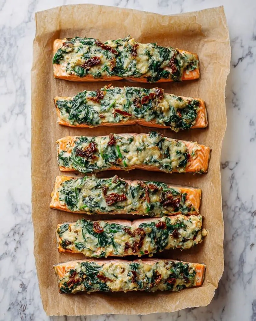 Quick-Baked Salmon Florentine with Ricotta & Spinach Recipe