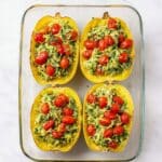 Pesto Chicken Stuffed Spaghetti Squash Recipe