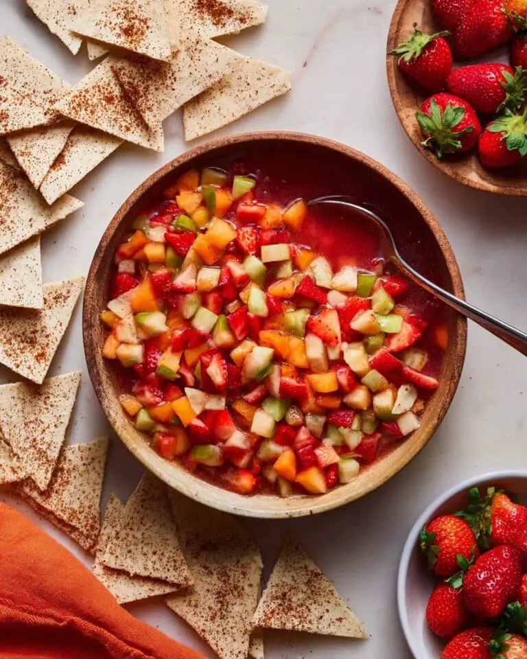 Fruit Salsa with Baked Cinnamon Sugar Chips Recipe