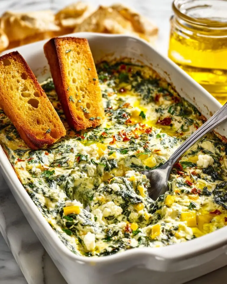 Spinach and Pepperoncini Baked Feta Dip Recipe