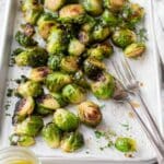 Roasted Brussels Sprouts with Lemon, Parmesan, and Thyme Recipe