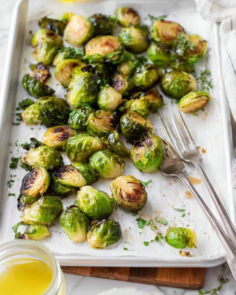 Roasted Brussels Sprouts with Lemon, Parmesan, and Thyme Recipe