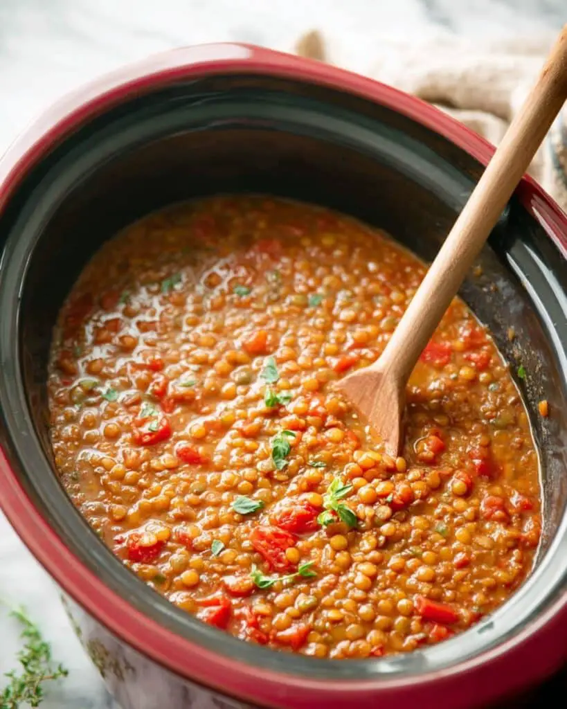 Slow Cooker Lentil Soup Recipe