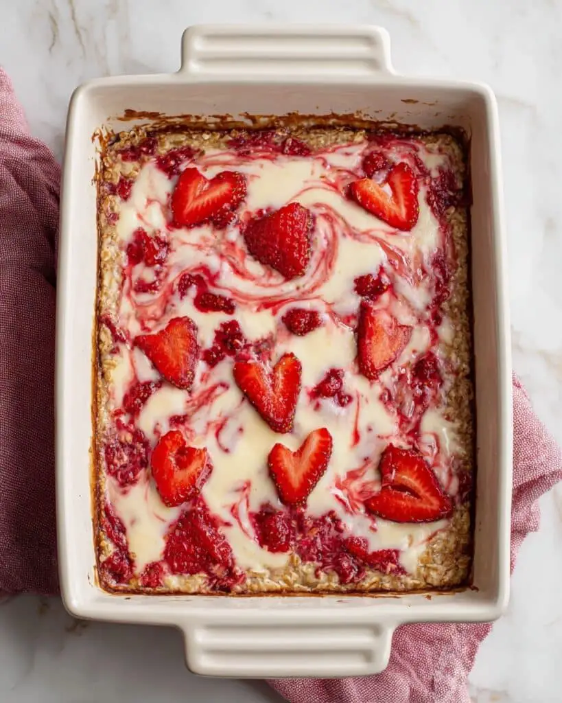 Strawberry Cheesecake Baked Oatmeal Recipe