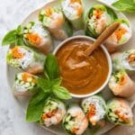 Shrimp Spring Rolls with Peanut Dipping Sauce Recipe
