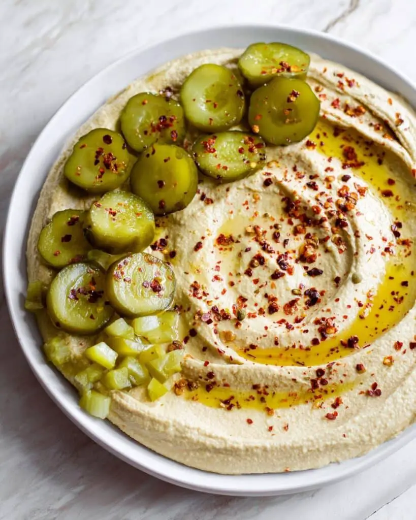 Dill Pickle Hummus Recipe