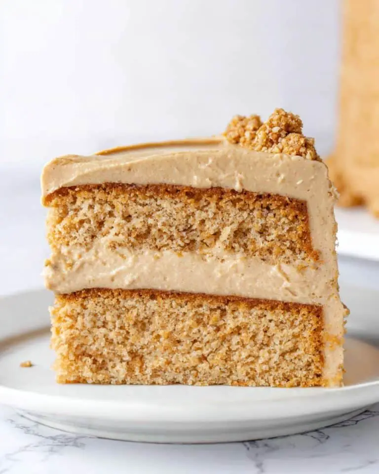 Biscoff Cake with Cookie Butter Frosting and Crushed Lotus Cookies Recipe