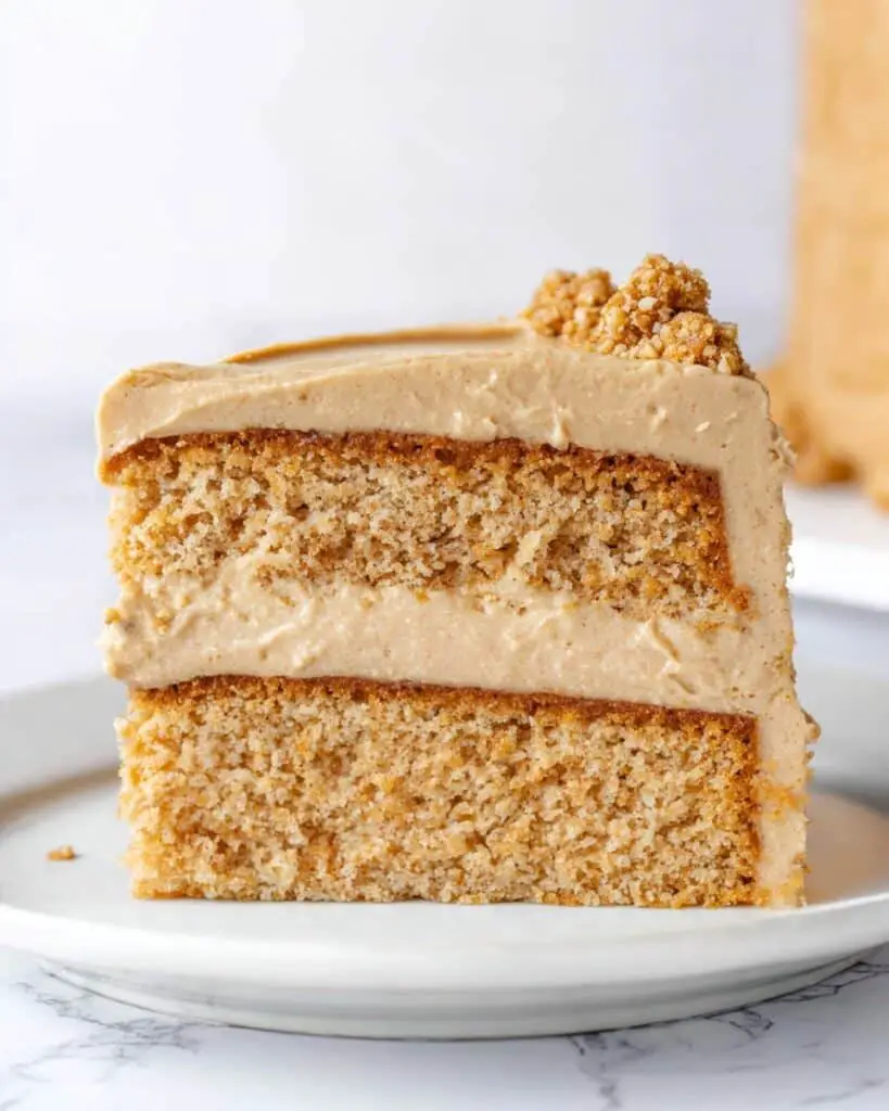 Biscoff Cake with Cookie Butter Frosting and Crushed Lotus Cookies Recipe