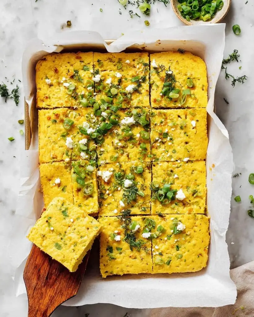 Sheet Pan Eggs with Fresh Herbs and Feta Recipe