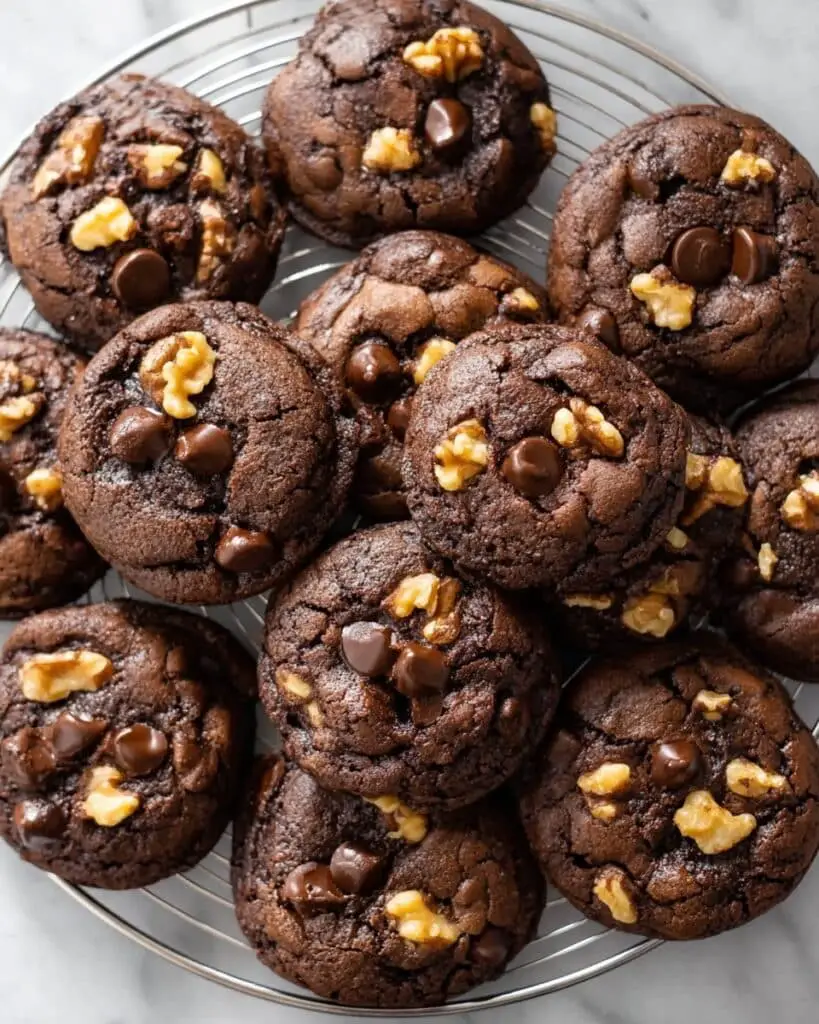 Double Chocolate Espresso Walnut Cookies Recipe