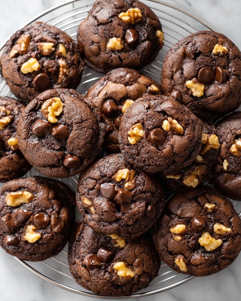 Double Chocolate Espresso Walnut Cookies Recipe