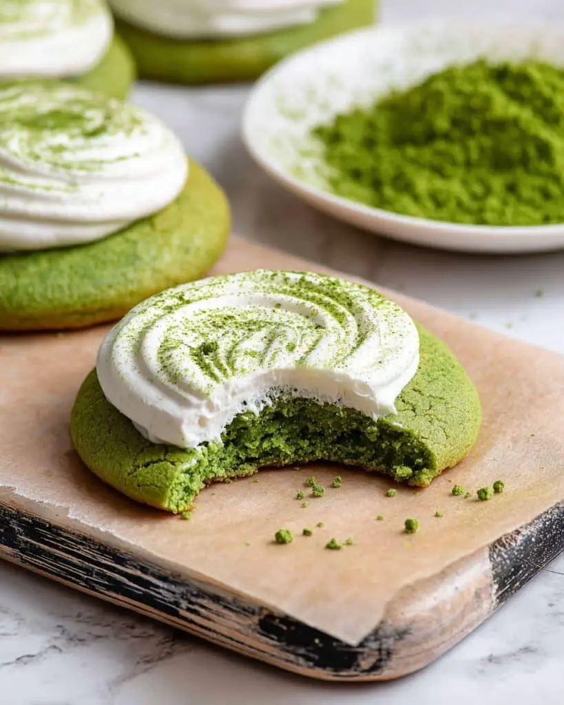 Matcha Latte Cookies with Mascarpone Cream Recipe