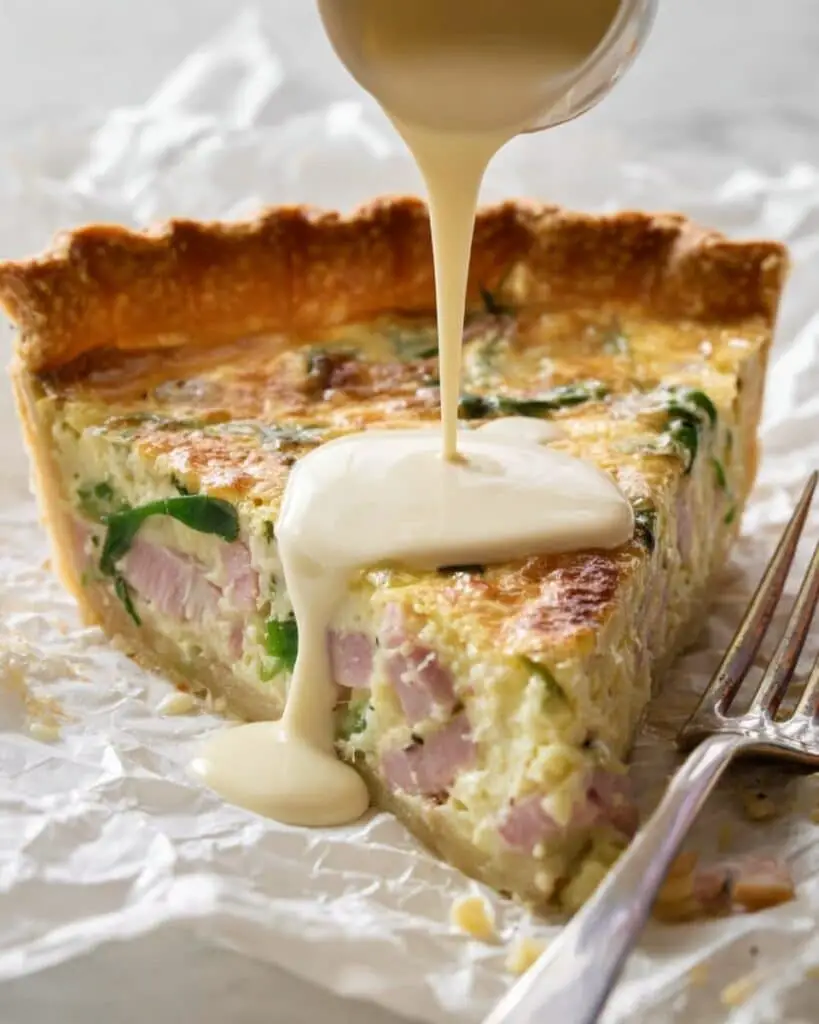 Eggs Benedict Quiche with Hollandaise Sauce Recipe