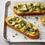 Spinach Artichoke French Bread Pizzas Recipe