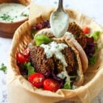 Easy Vegan Falafel with Garlic Dill Sauce Recipe