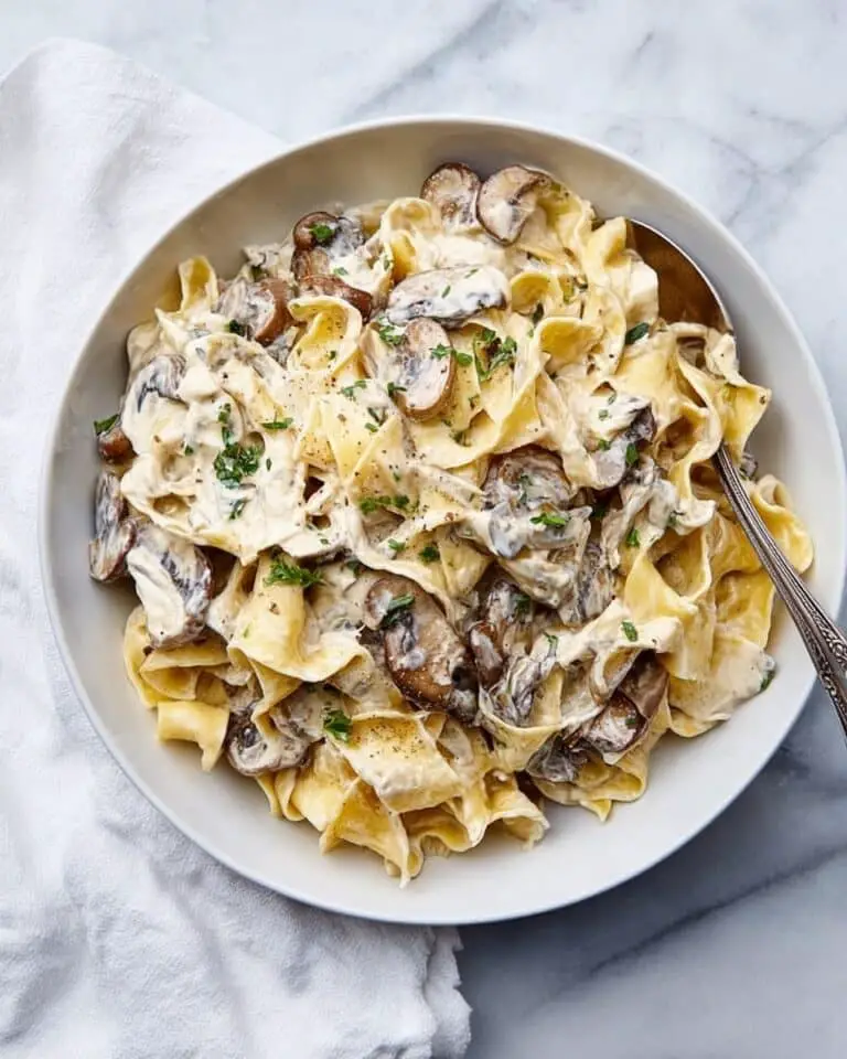 Chicken Mushroom Fettuccine Alfredo Recipe
