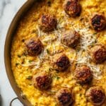Sage Turkey Meatballs with Pumpkin Orzo Recipe