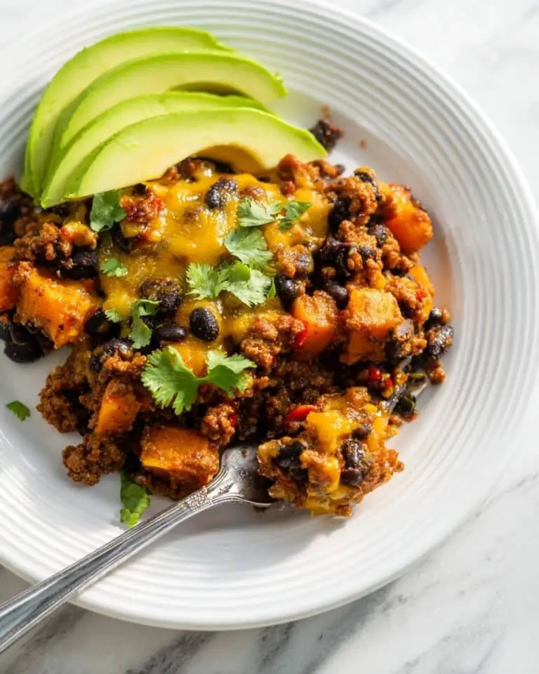 Southwestern Ground Beef Sweet Potato Skillet Recipe