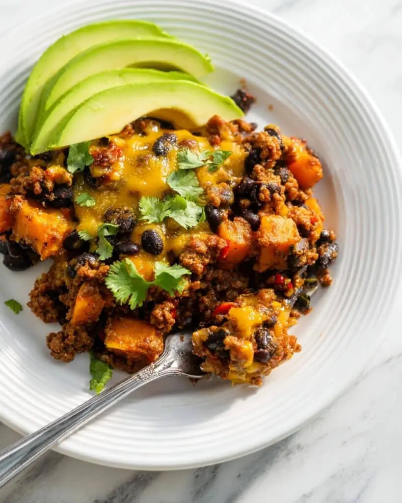 Southwestern Ground Beef Sweet Potato Skillet Recipe