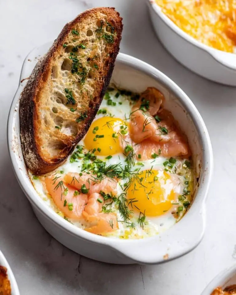 Luscious Baked Eggs with Smoked Salmon (Eggs en Cocotte) Recipe