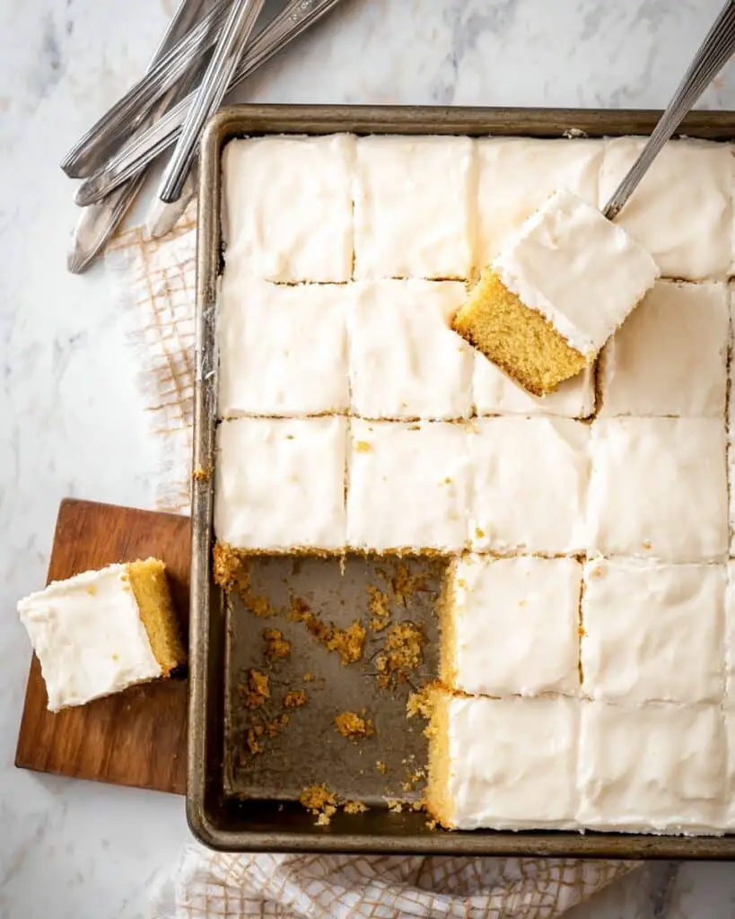 White Texas Sheet Cake Recipe
