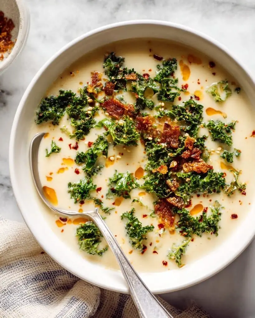 Cauliflower, Turkey Sausage, and Kale Soup Recipe