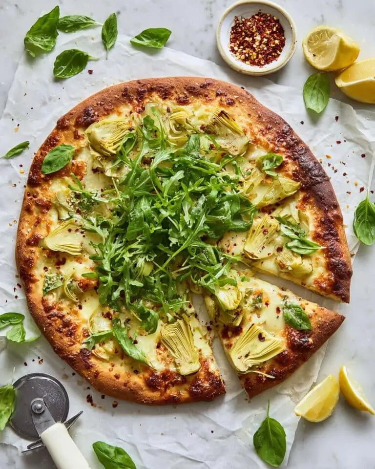 Lemon Artichoke Arugula Pizza Recipe
