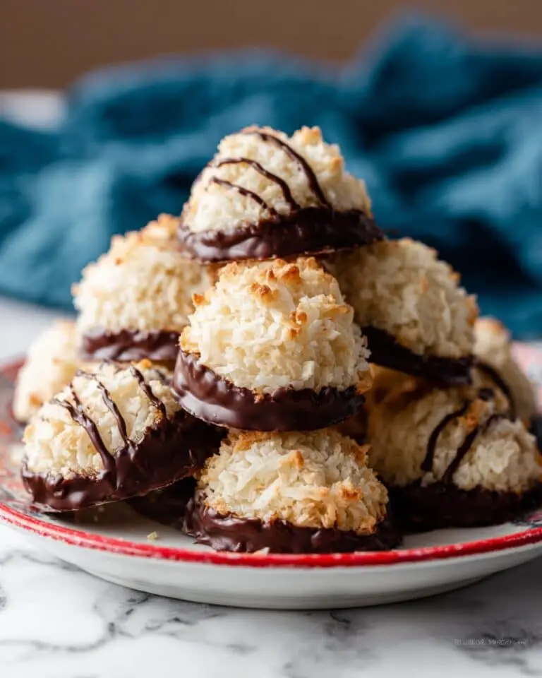 Coconut Macaroons with Optional Chocolate Dip Recipe