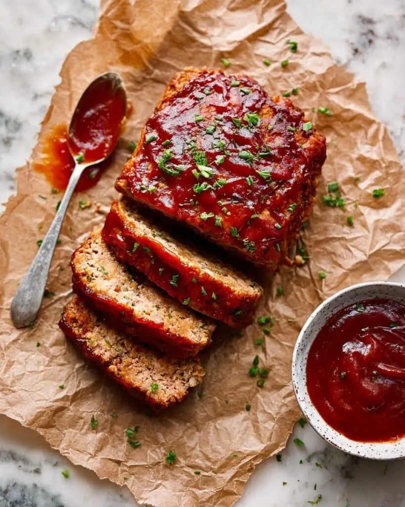 Turkey Meatloaf with Ketchup and Marjoram Recipe
