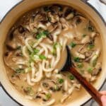 Creamy Mushroom Udon Noodle Soup Recipe
