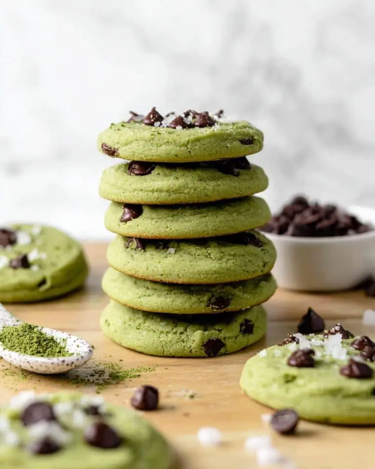Matcha Cookies with Chocolate Chips Recipe