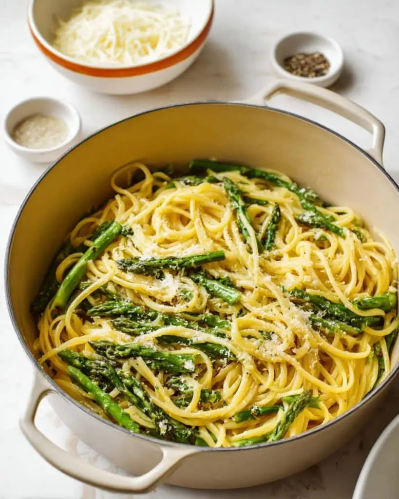 Pasta with Asparagus and Parmesan Sauce Recipe