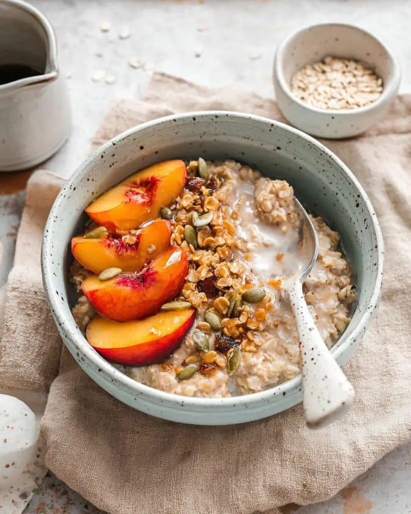 Caramelized Peach Oatmeal Recipe