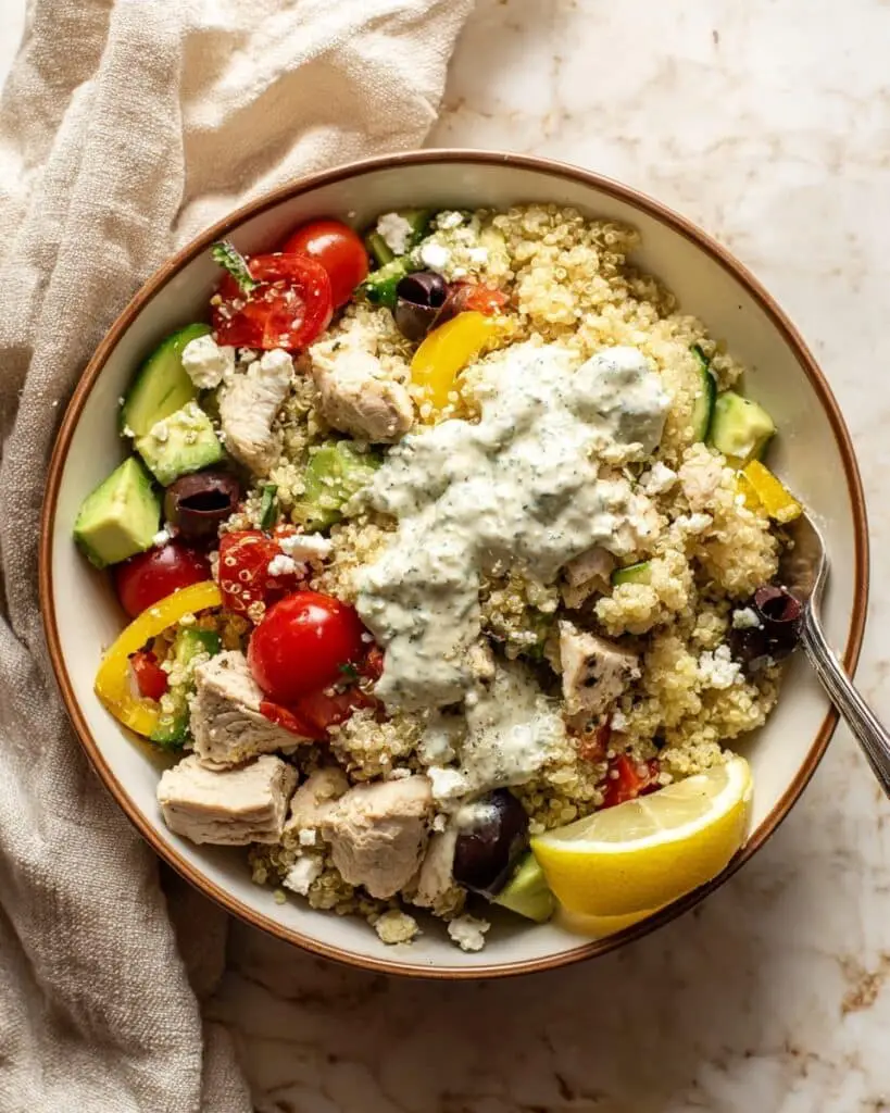 Greek Chicken Grain Bowls Recipe