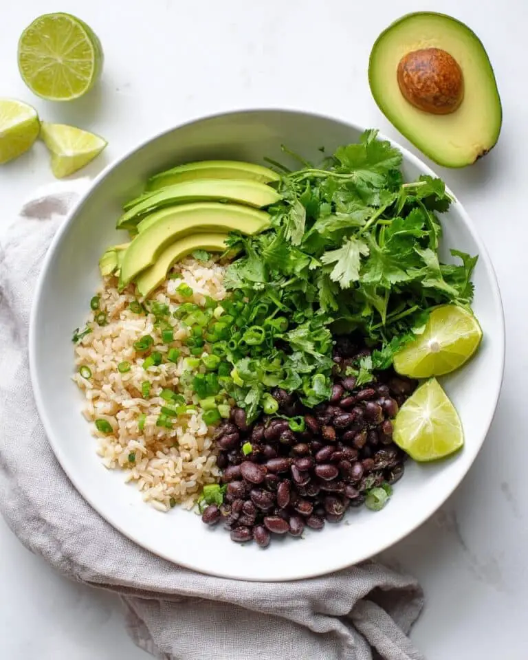 Black Beans and Rice Burrito Bowls with Cilantro-Lime Vinaigrette Recipe