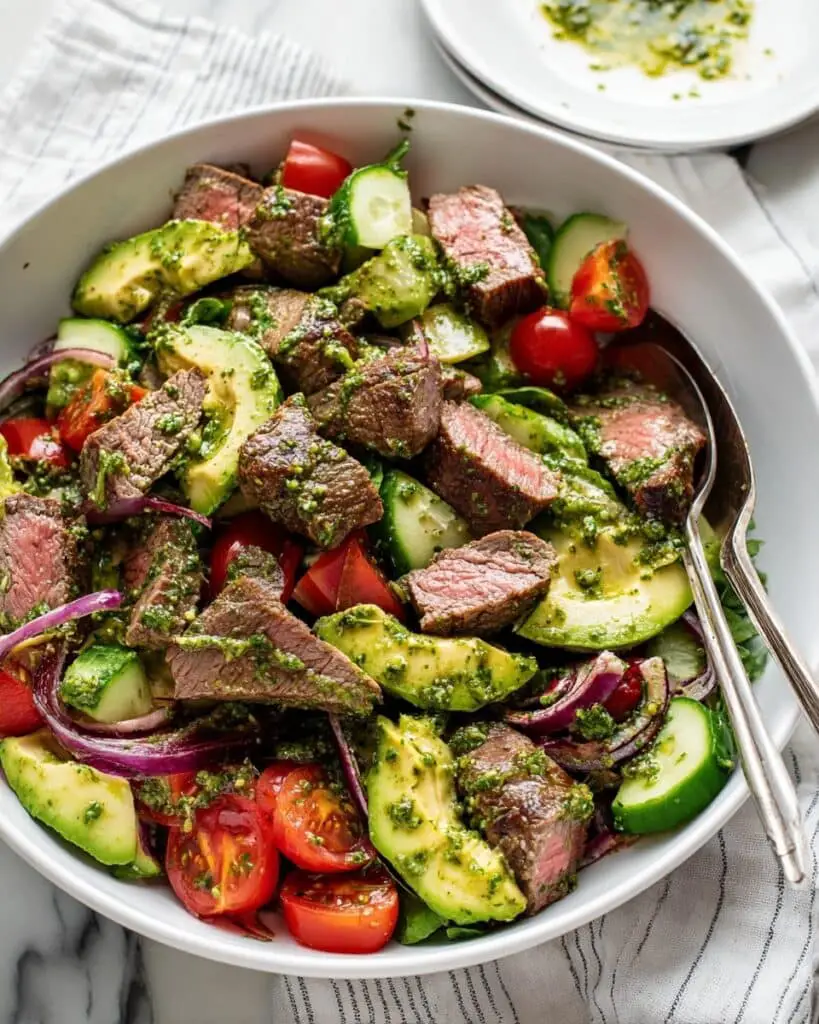 Chopped Chimichurri Steak Salad Recipe