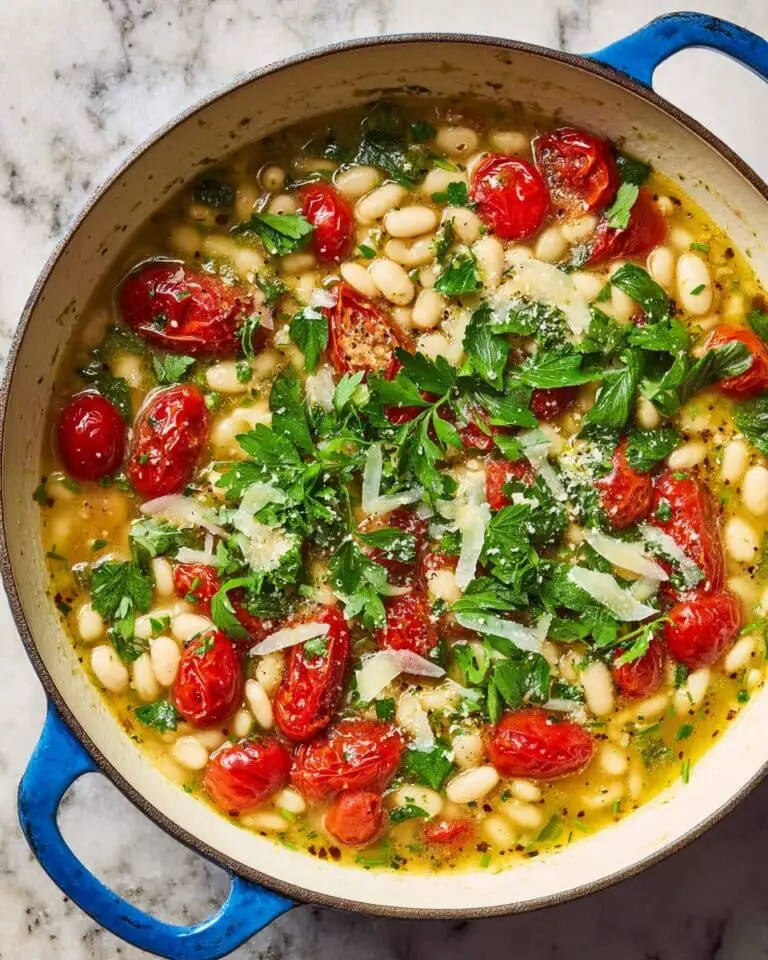 Garlic Parmesan White Beans Recipe