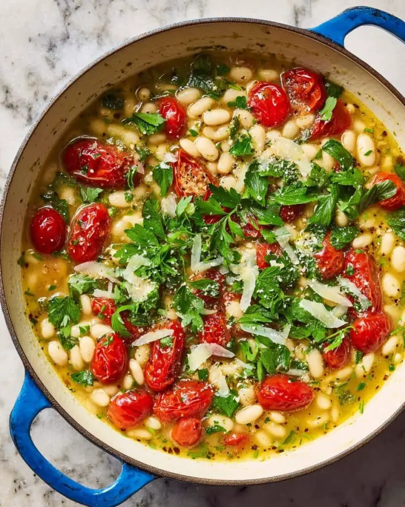 Garlic Parmesan White Beans Recipe