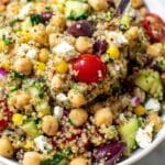 Quinoa Chickpea Salad with Feta and Marinated Chickpeas Recipe