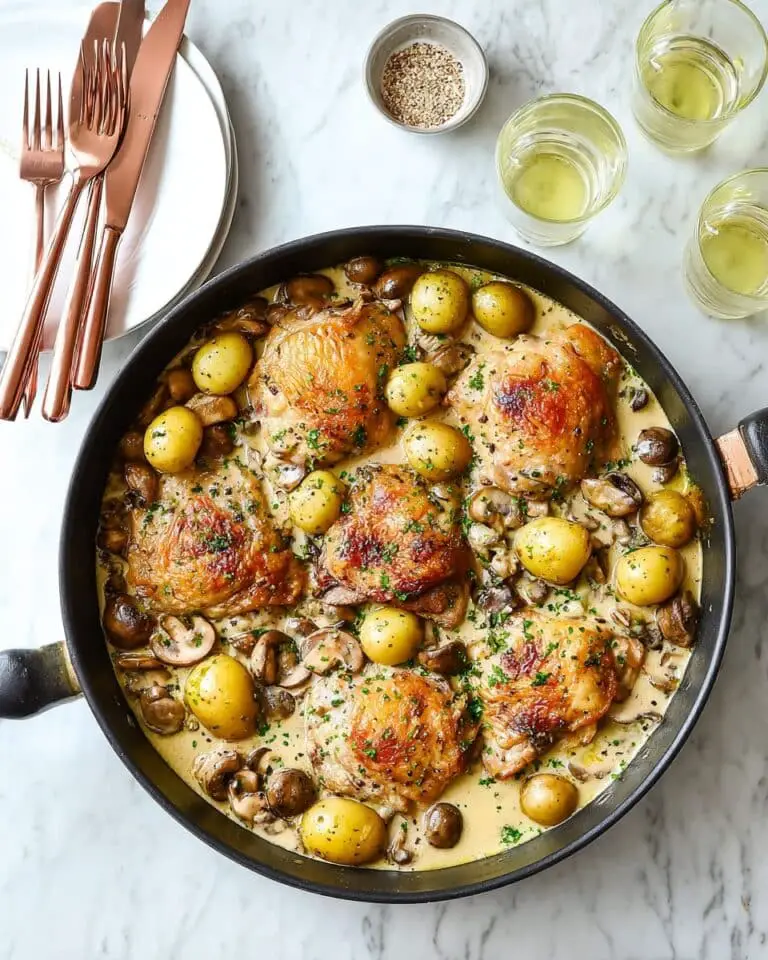 French Chicken Casserole with Potatoes and Herbs Recipe